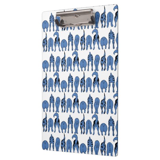 Blue Dog Butts Pattern Klemmbrett (Links)