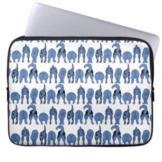 Blue Dog Butts Pattern Laptopschutzhülle