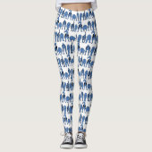 Blue Dog Butts Pattern Leggings (Vorderseite)