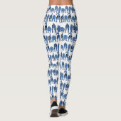 Blue Dog Butts Pattern Leggings (Rückseite)