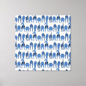 Blue Dog Butts Pattern Leinwanddruck (Vorderseite)