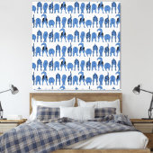 Blue Dog Butts Pattern Leinwanddruck (Insitu (Schlafzimmer))