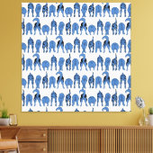 Blue Dog Butts Pattern Leinwanddruck (Insitu (Wohnzimmer))