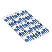 Blue Dog Butts Pattern Magnet (Rechte Seite)