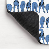 Blue Dog Butts Pattern Mousepad (Ecke)