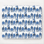 Blue Dog Butts Pattern Mousepad (Vorne)