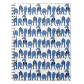 Blue Dog Butts Pattern Notizblock (Vorderseite)
