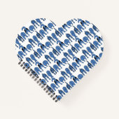 Blue Dog Butts Pattern Notizblock (Vorderseite)