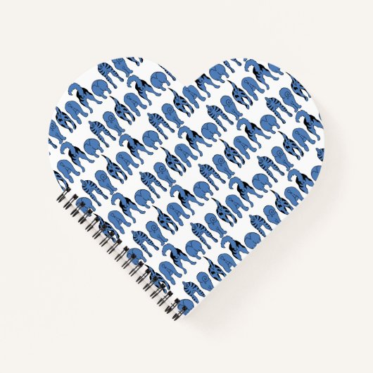 Blue Dog Butts Pattern Notizblock (Vorderseite)