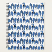 Blue Dog Butts Pattern Planer (Vorderseite)