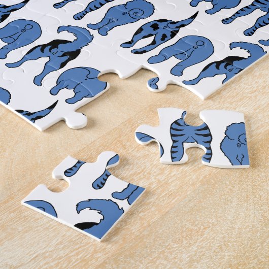 Blue Dog Butts Pattern Puzzle (Seite)