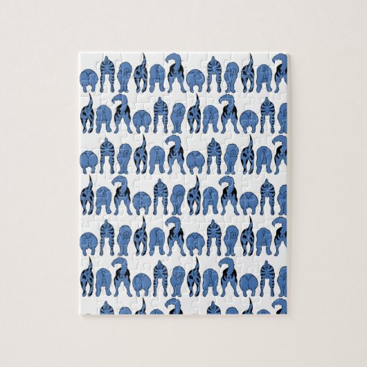 Blue Dog Butts Pattern Puzzle (Vertikal)