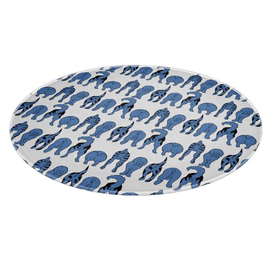 Blue Dog Butts Pattern Schneidebrett (Ecke)