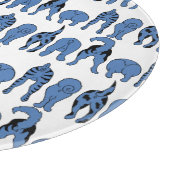 Blue Dog Butts Pattern Schneidebrett (Ecke)