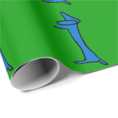 Blue Dog Christmas Wrap Geschenkpapier (Rolleneckpunkt)