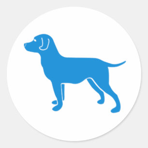 Blue Dog Design Runder Aufkleber