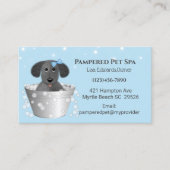 Blue Dog Grooming Dog Wellness-Center Terminierung Terminkarte (Vorderseite)