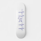Blue Dog Heartbeat Skateboard (Vorne)