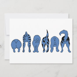 Blue Dog Hintern Einladung