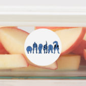 Blue Dog Hintern Etiketten (Befestigt)