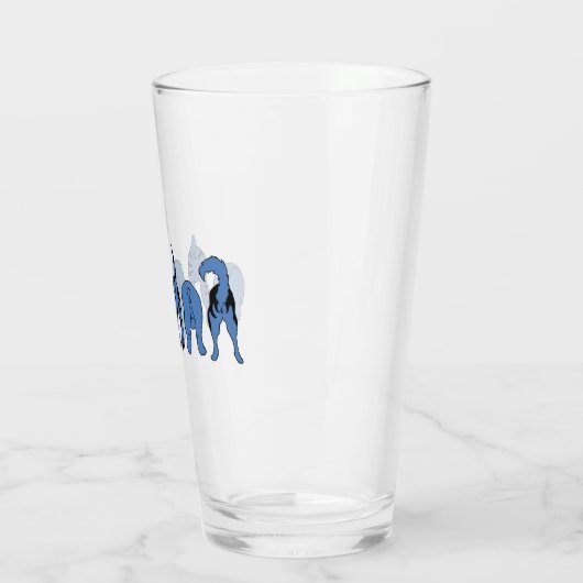 Blue Dog Hintern Glas (Links)