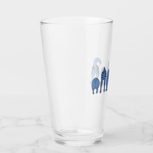 Blue Dog Hintern Glas (Rechts)