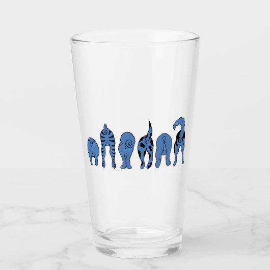 Blue Dog Hintern Glas (Vorderseite)
