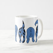 Blue Dog Hintern Kaffeetasse (VorderseiteRechts)