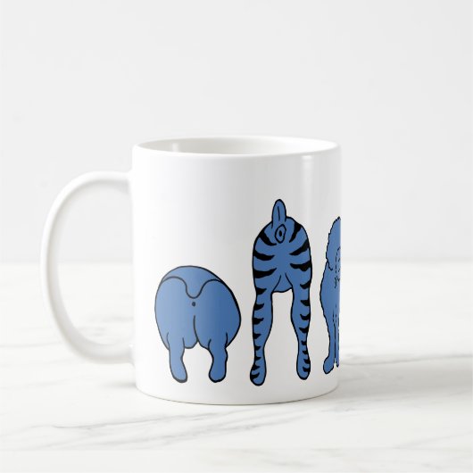 Blue Dog Hintern Kaffeetasse (Links)