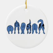 Blue Dog Hintern Keramik Ornament (Hinten)