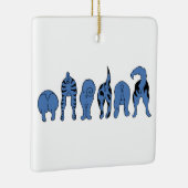 Blue Dog Hintern Keramikornament (Rechts)