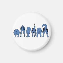 Blue Dog Hintern Magnet