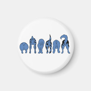 Blue Dog Hintern Magnet