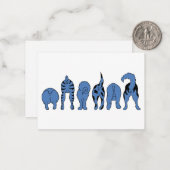 Blue Dog Hintern Mitteilungskarte (Vorderseite/Rückseite Beispiel)