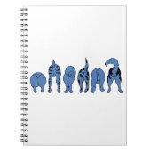 Blue Dog Hintern Notizblock (Vorderseite)
