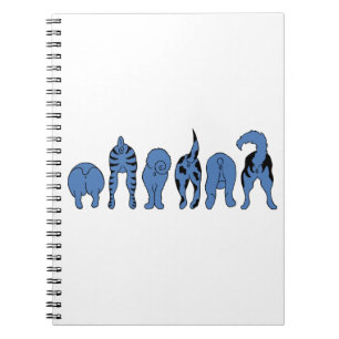 Blue Dog Hintern Notizblock