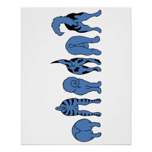 Blue Dog Hintern Poster
