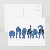 Blue Dog Hintern Postkarte (Vorne/Hinten)
