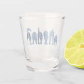 Blue Dog Hintern Schnapsglas (Rückseite)