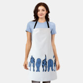 Blue Dog Hintern Schürze (Getragen)