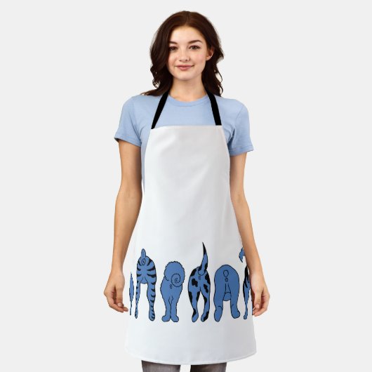 Blue Dog Hintern Schürze (Getragen)