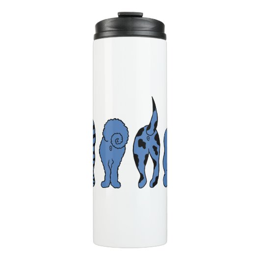 Blue Dog Hintern Thermosbecher (Vorderseite)