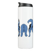Blue Dog Hintern Thermosbecher (Nach rechts gedreht)