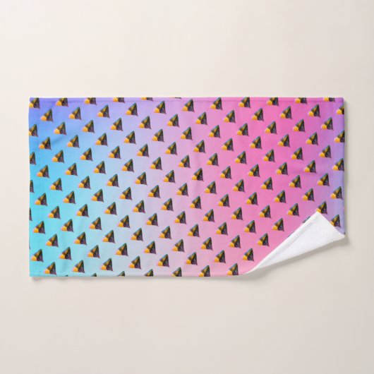 Blue Dog Kisses Blue Gradient Badhandtuch Set (Handtuch)