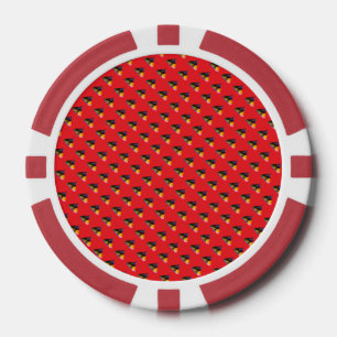 Blue Dog Kisses Repeat Red Pokerchips