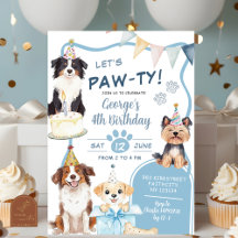 Blue Dog lass uns Pawty Geburtstag