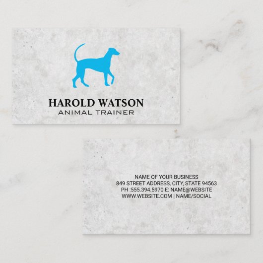 Blue Dog Logo Visitenkarte (Vorne/Hinten)