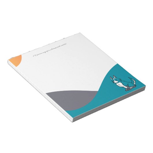 Blue Dog Notepad Notizblock (angewinkelt)