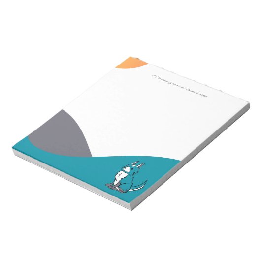 Blue Dog Notepad Notizblock (Rotiert)
