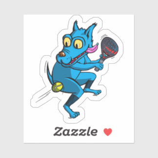 Blue dog padel aufkleber